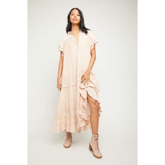 floral maxi short sleeve dress V Neck Ankle Length Short Sleeves Floral Wedding Guest Dress, Floral / L